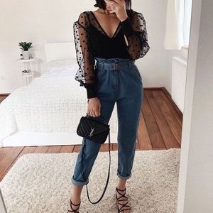 NWT baggy paper bag jeans